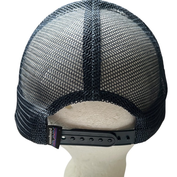 Patagonia Trucker Hat Dark Blue Mesh Snapback One Size - Picture 3 of 5